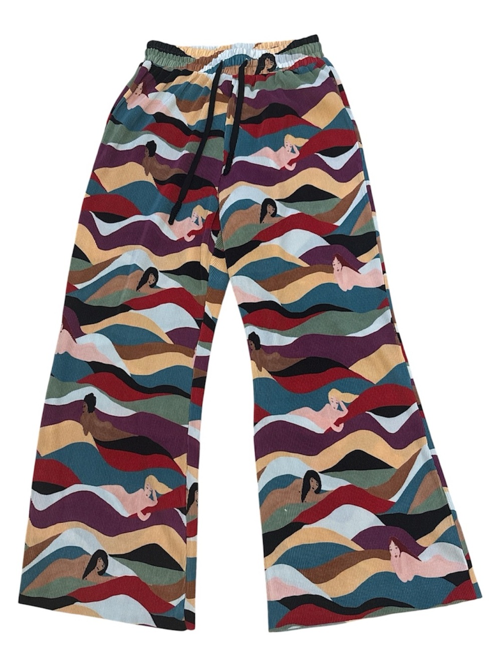 Farm Rio Multi-Color Wide Leg Lounge Pants - Picture 2 of 6